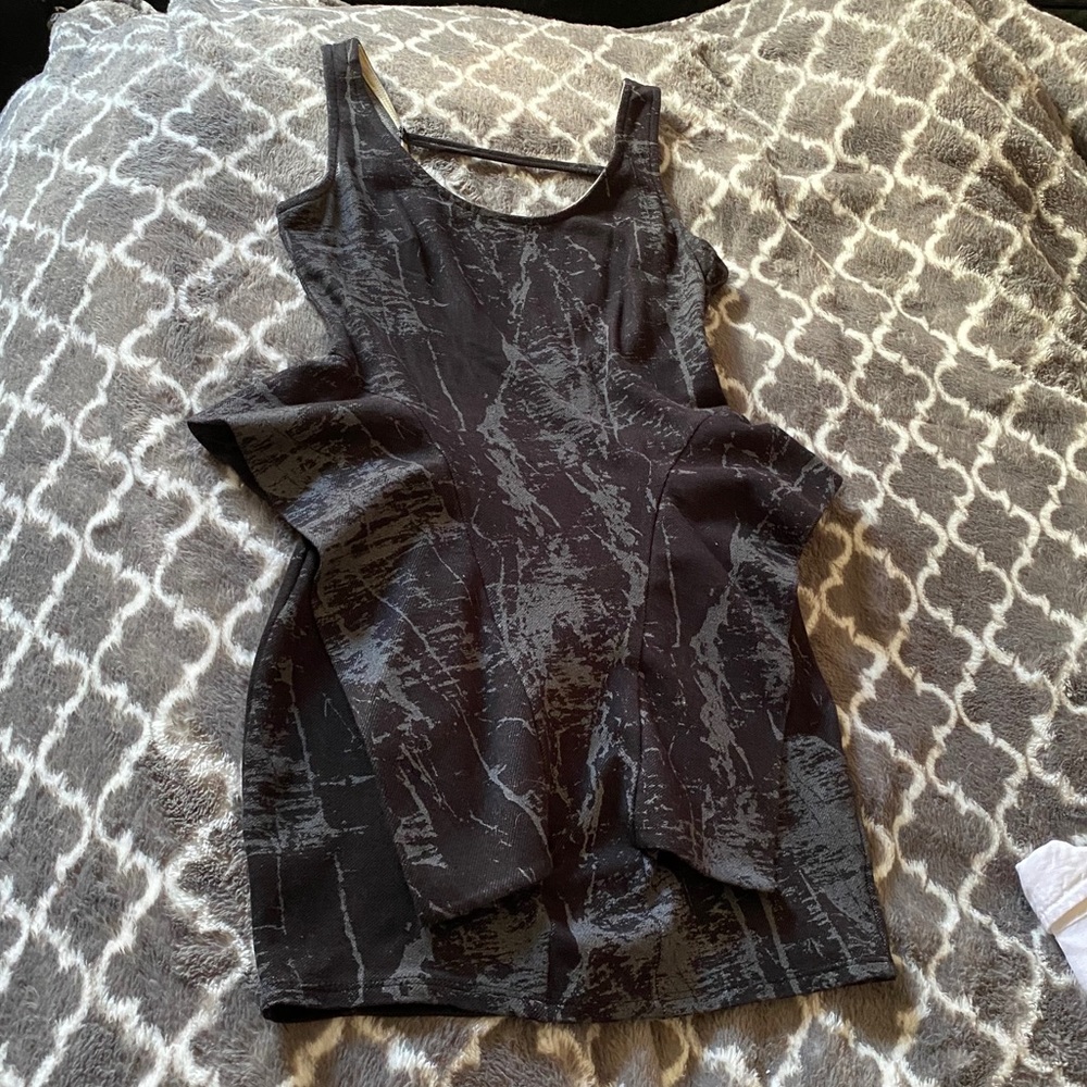 Grey/Black Mini Dress